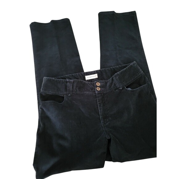 Women's Size 10 Christopher & Banks Corduroy Dark Evergreen Pants Straigh Leg - Picture 2 of 7